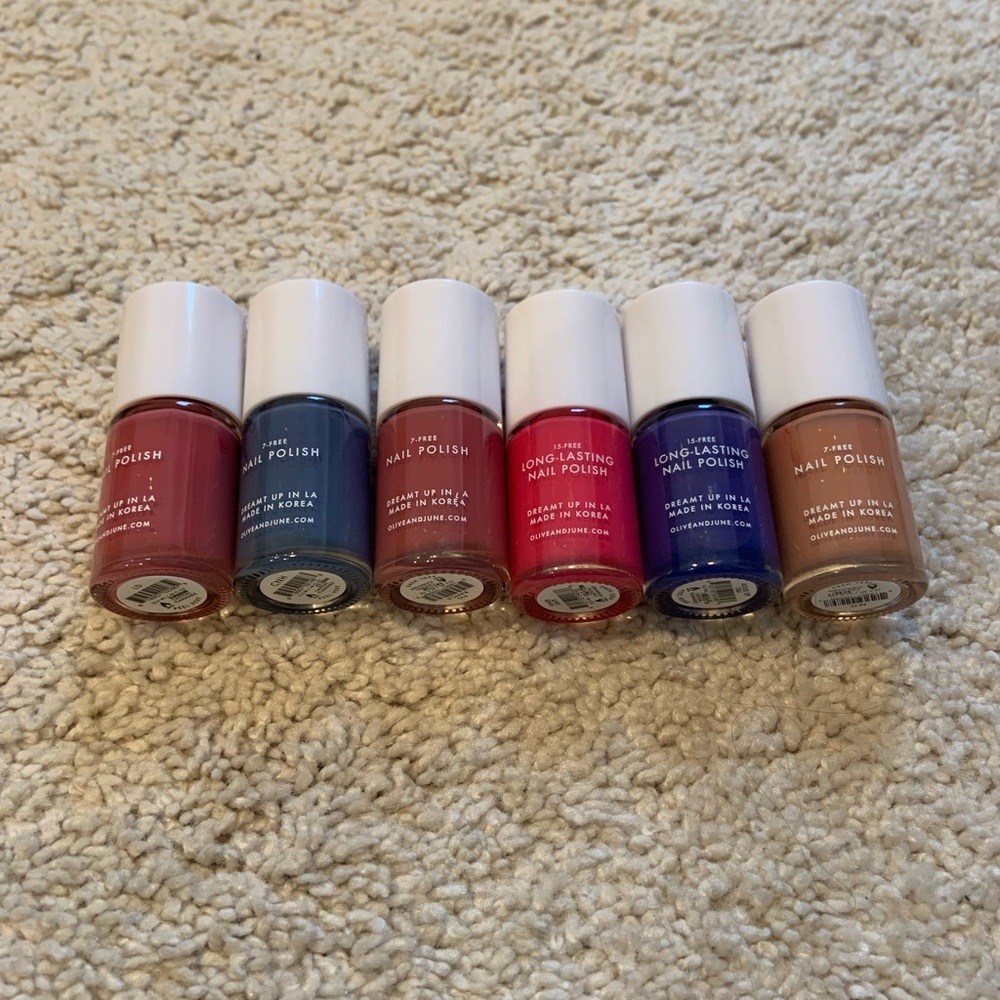 Bundle of 6 Olive & June Nail Polishes EUC